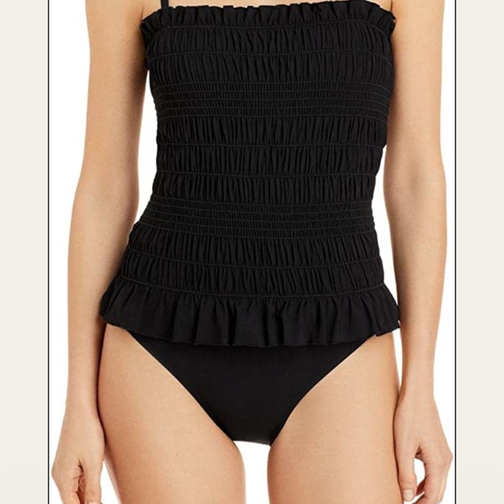Tory Burch Black Ruffled Swimsuit